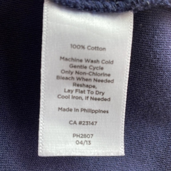 Tee Shirt Dress navy pink Talbots Small Petite - Picture 7 of 8